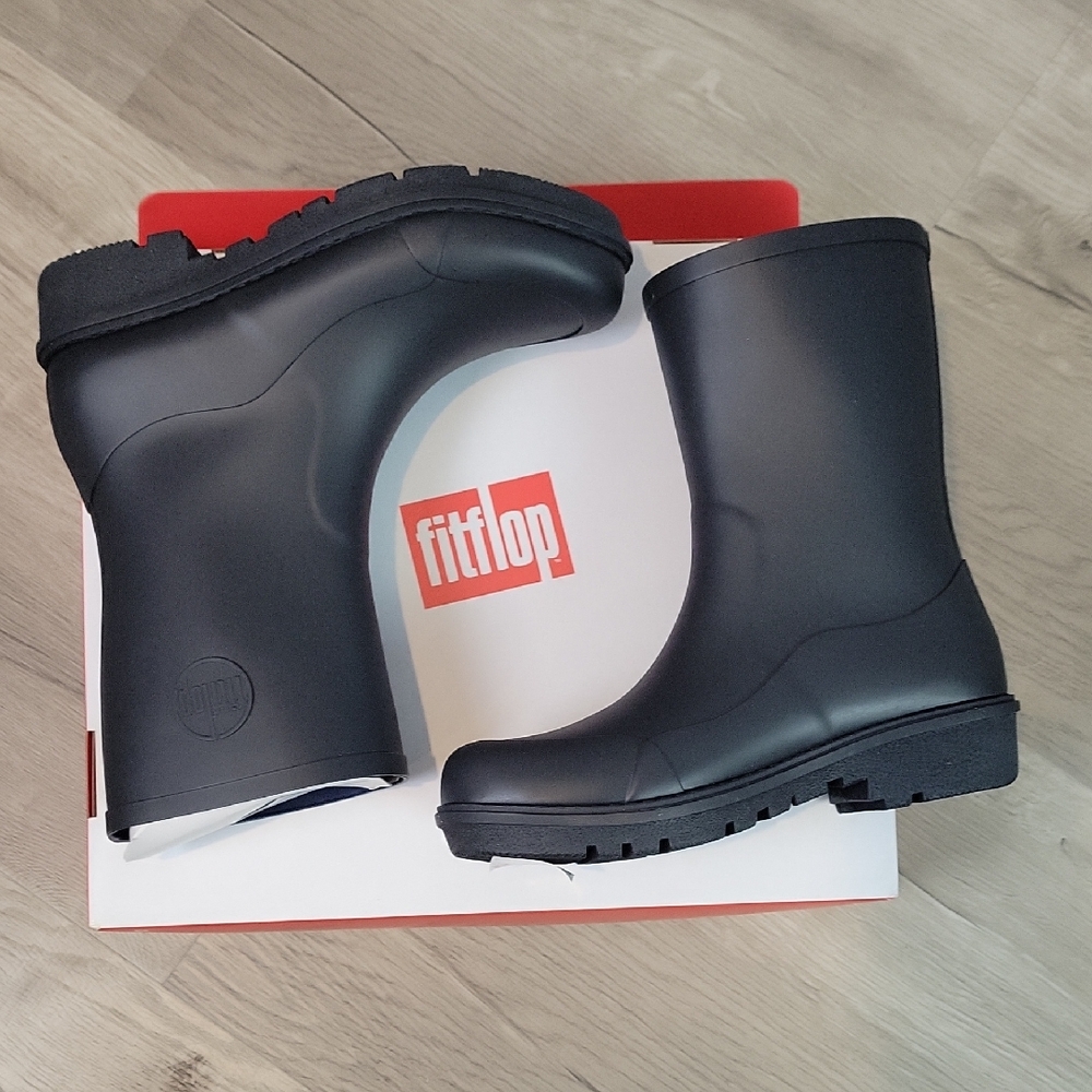 FITFLOP Wonderwelly  Boots midnight navy rubber size womens 7 waterproof